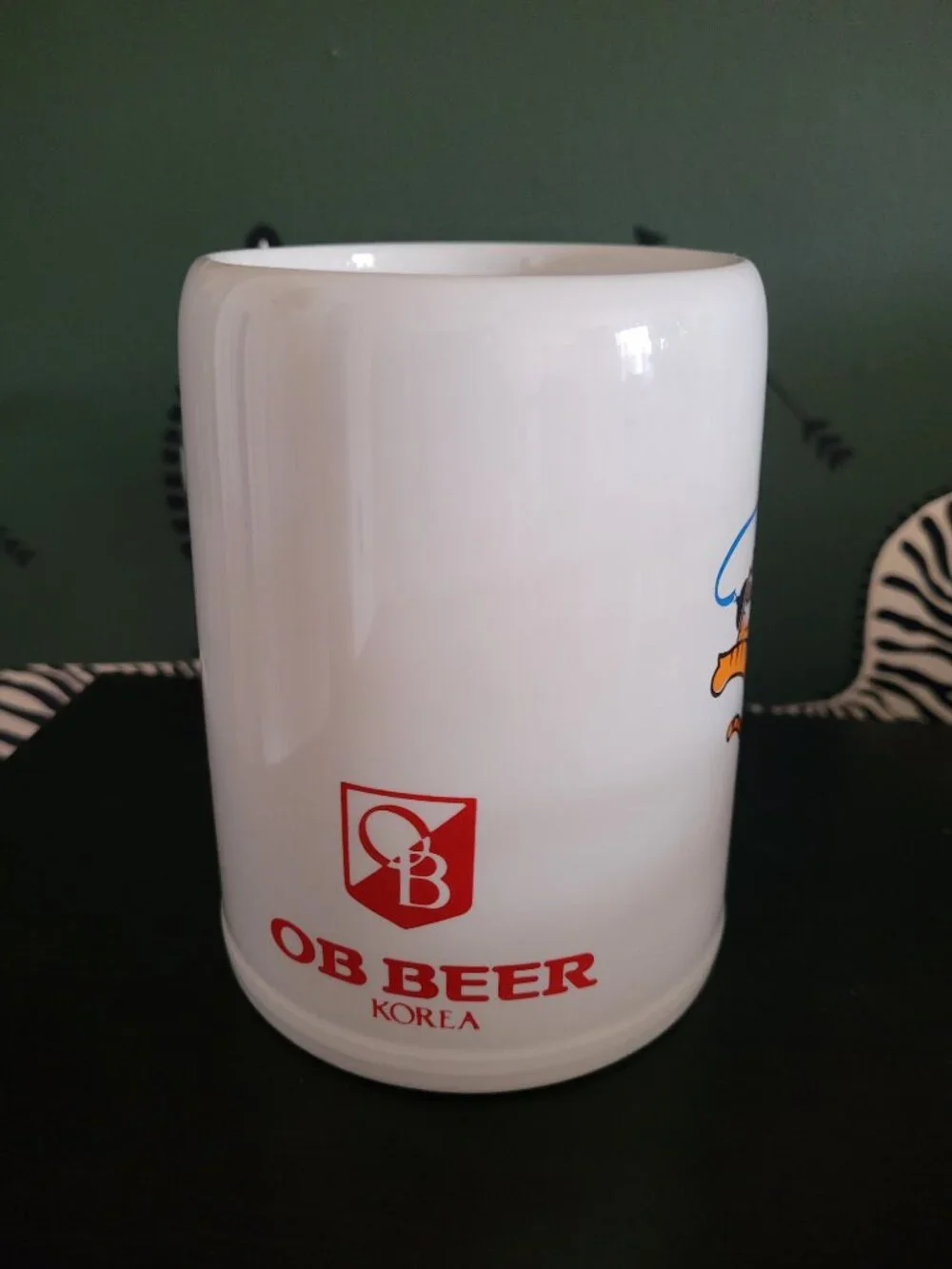 Vintage 1988 Seoul Korea Olympics OB Beer Mug Stein Hodori tiger